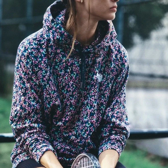 Gola X Anthropologie NWT generous S/M Hoodie Sweatshirt Floral Design, pockets - Picture 1 of 15